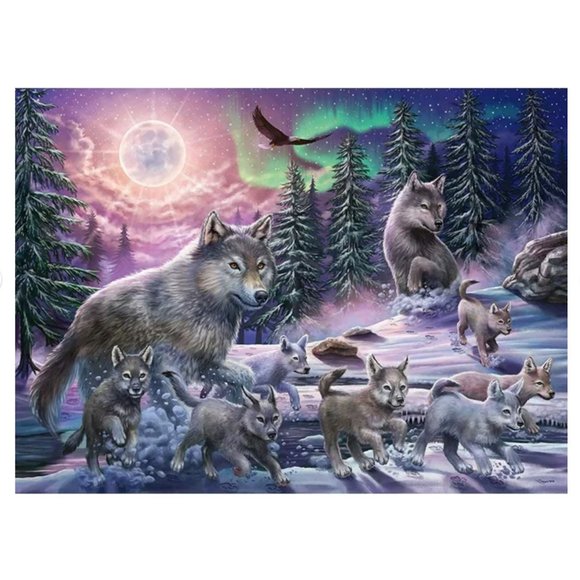 Ravensburger Christmas Northern Wolves 150-piece Jigsaw Puzzle - Picture 2 of 4